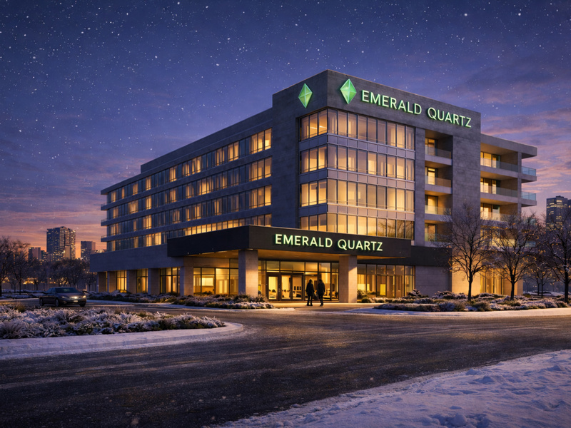 Architectural render of Emerald Quartz Hotel & Casino Exterior Night